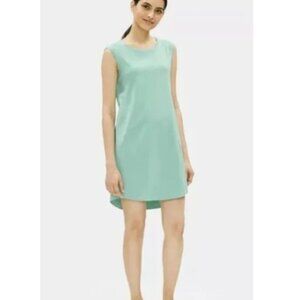 Eileen Fisher Tank Dress Cotton Jersey Sea foam Green sz PP petite 2-4 NWT